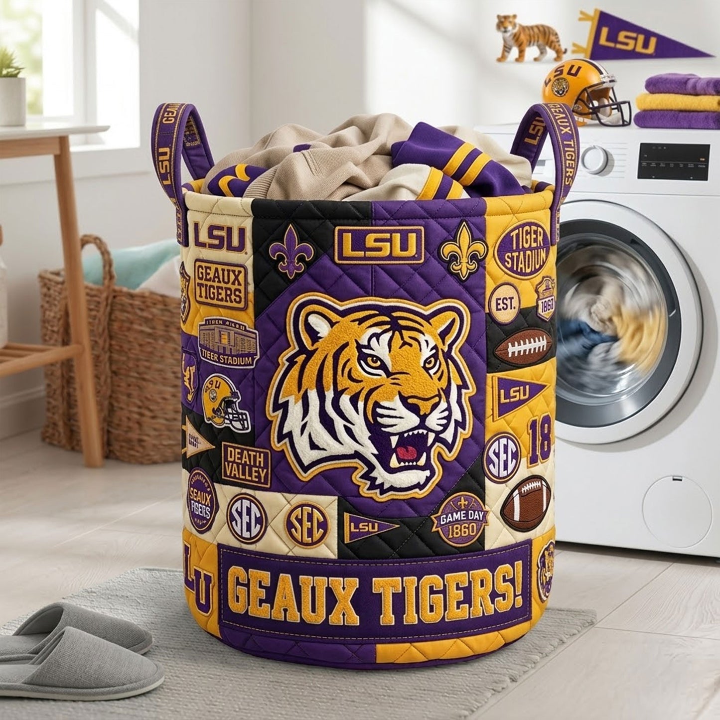 LSU Premium Laundry Basket TNSM