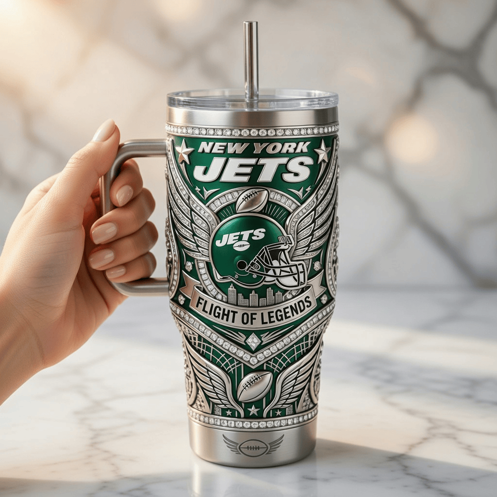 NYJ 40oz Tumbler With Handle PDL