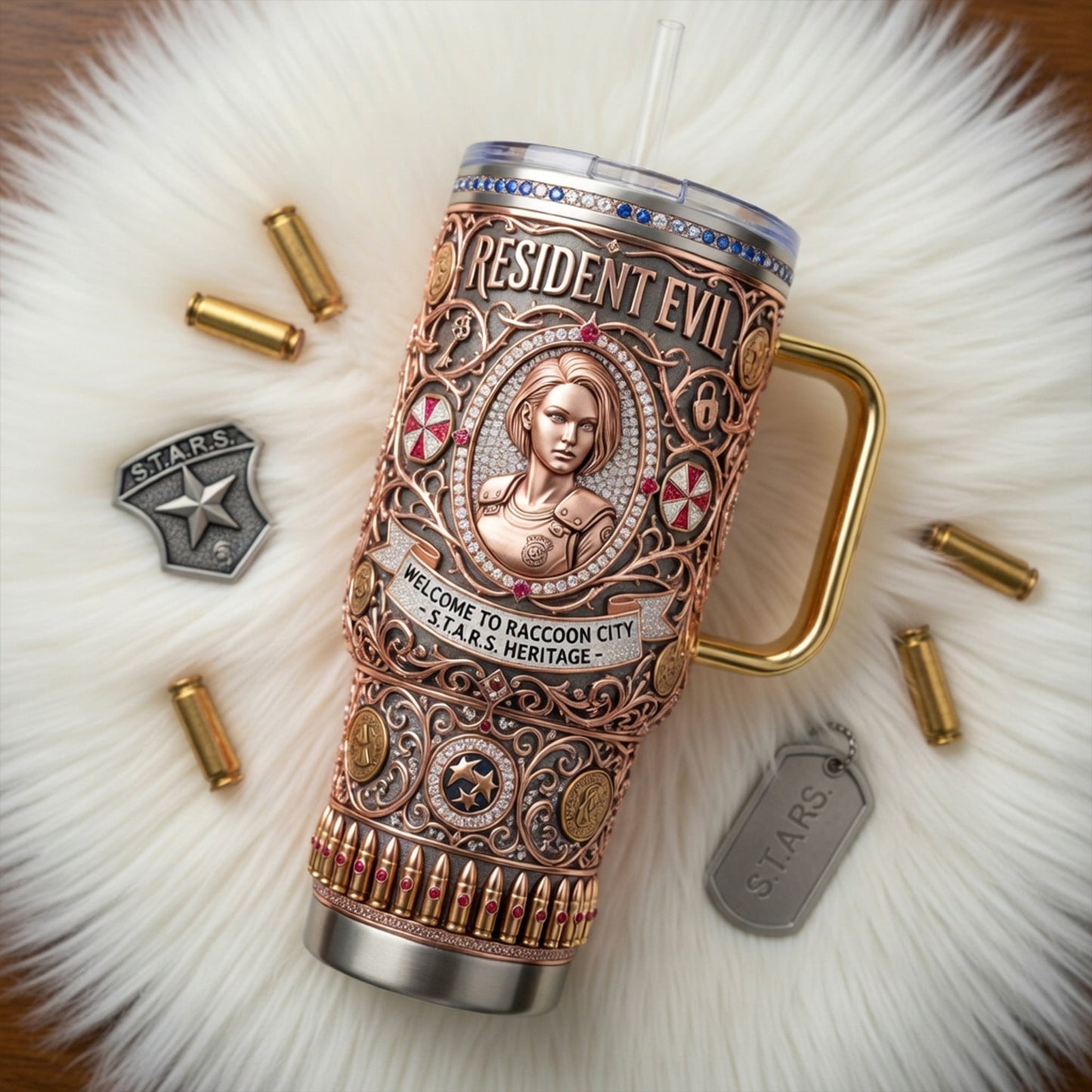 Premium RSDE 40oz Tumbler With Handle TNSM