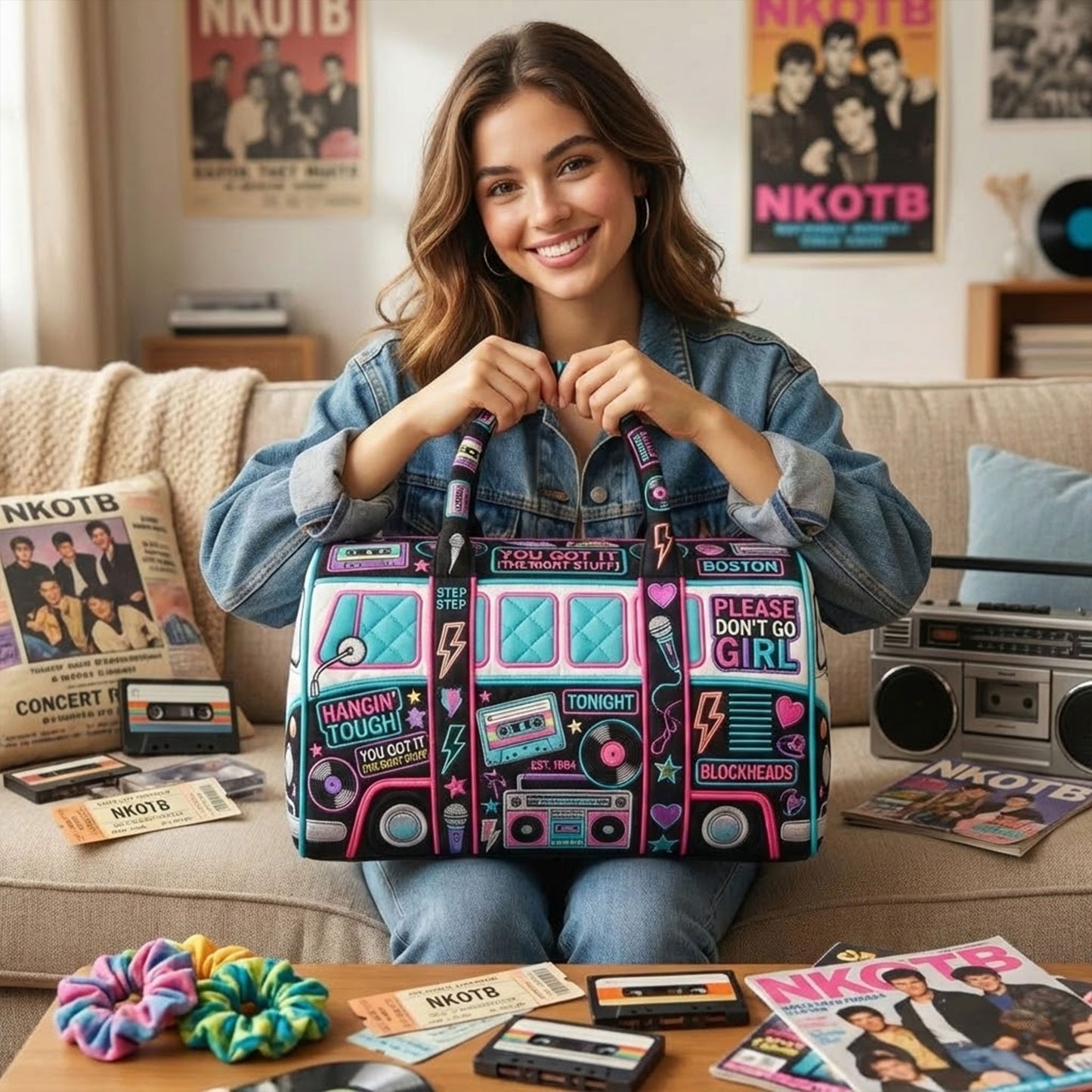NKOTB Premium Quilted Duffle Bag TNSM
