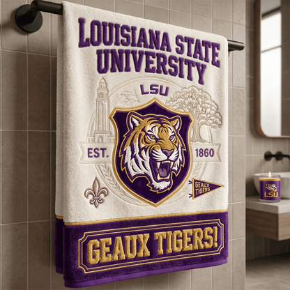 LSU Premium BATH TOWELS LNTH