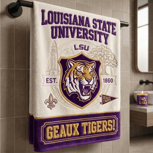 LSU Premium BATH TOWELS LNTH