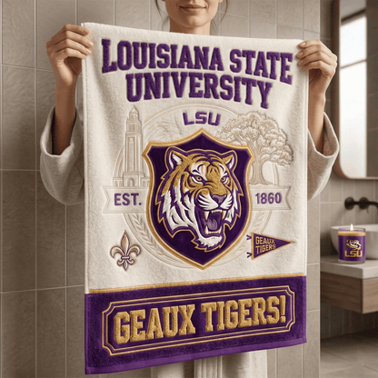 LSU Premium BATH TOWELS LNTH