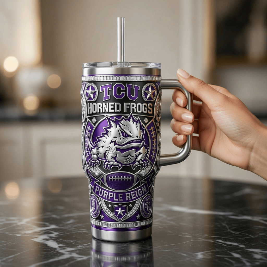 TCU 40oz Tumbler With Handle PDL