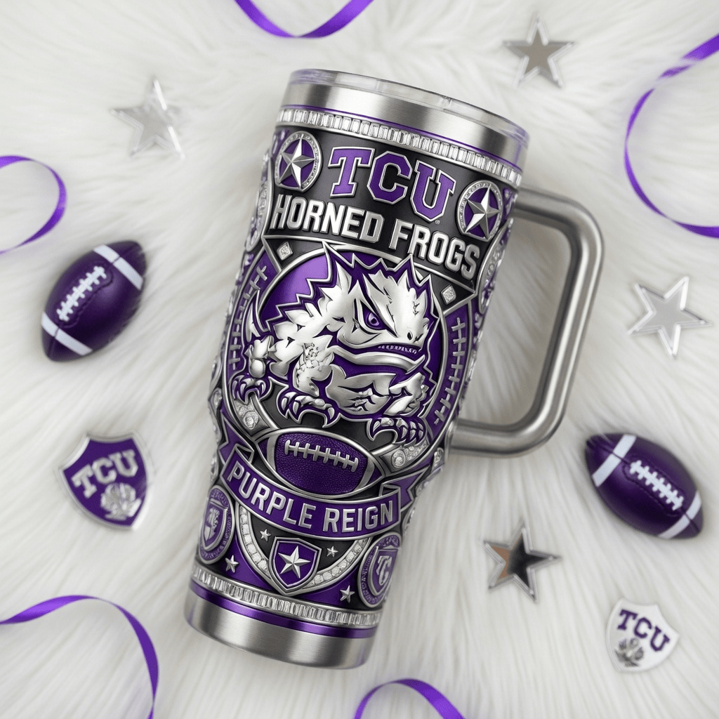 TCU 40oz Tumbler With Handle PDL