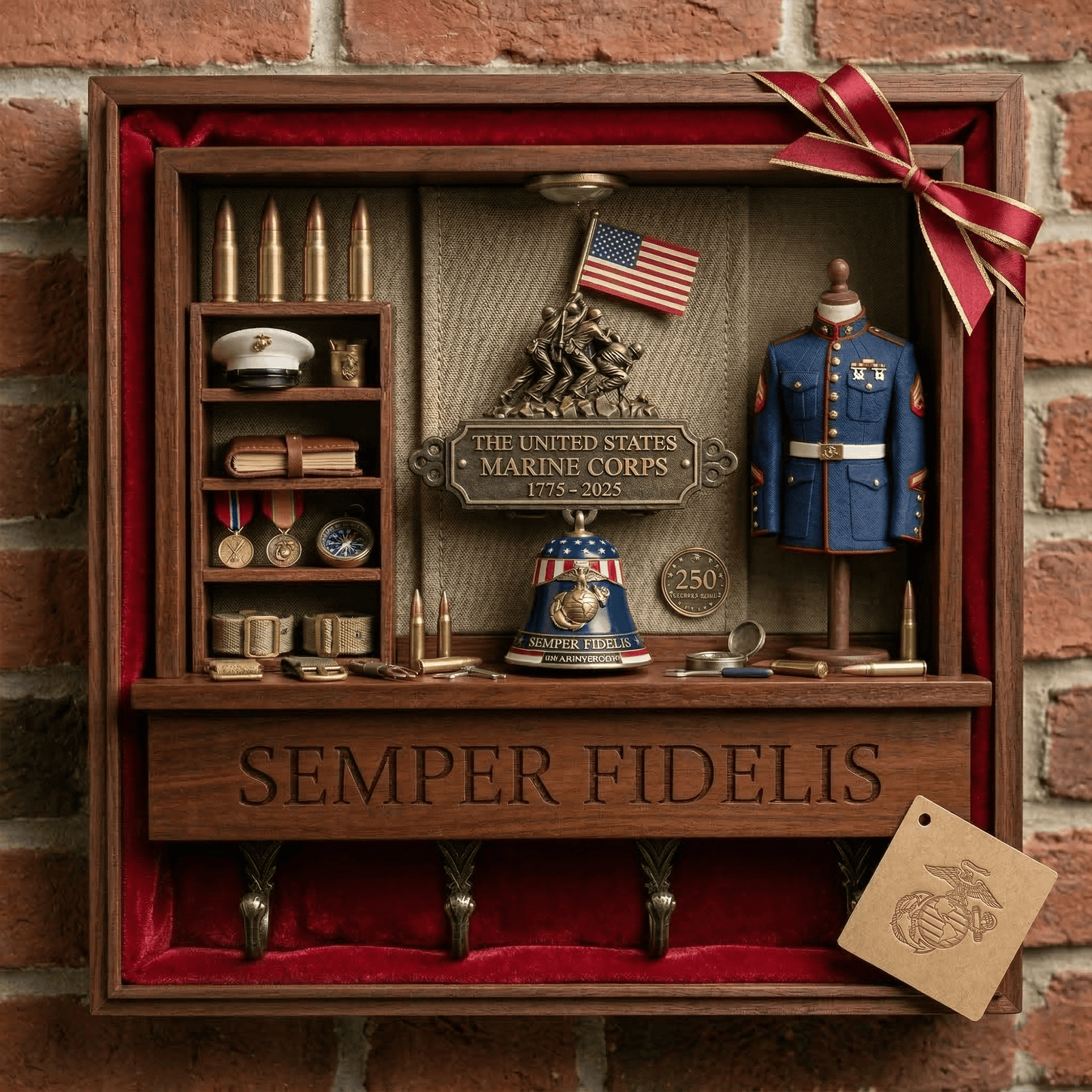 USMC WALL-MOUNTED KEY HOLDER LNTH