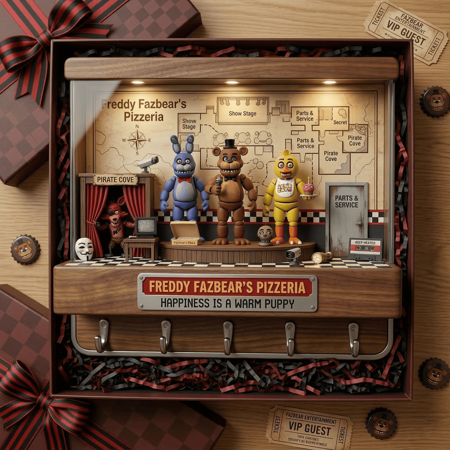 FNAF WALL-MOUNTED KEY HOLDER LNTH