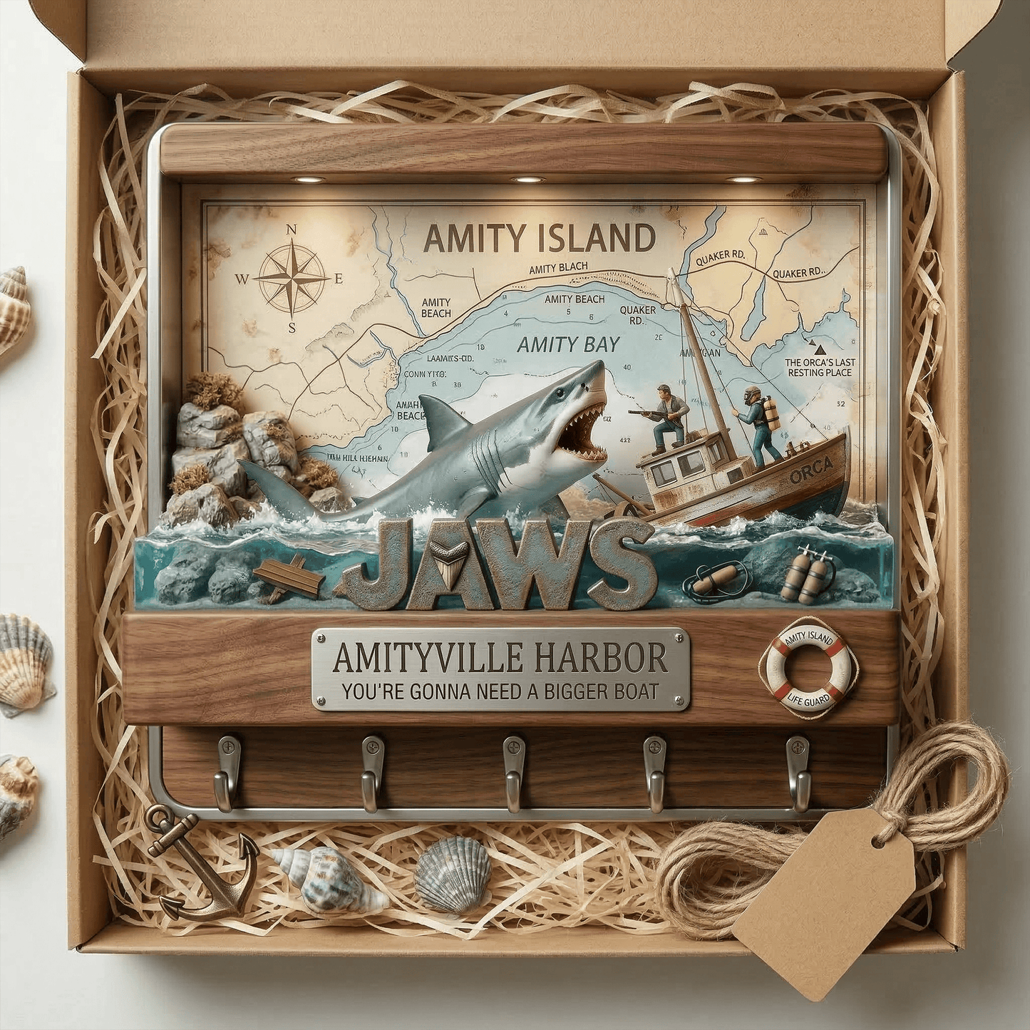 JAWS WALL-MOUNTED KEY HOLDER LNTH