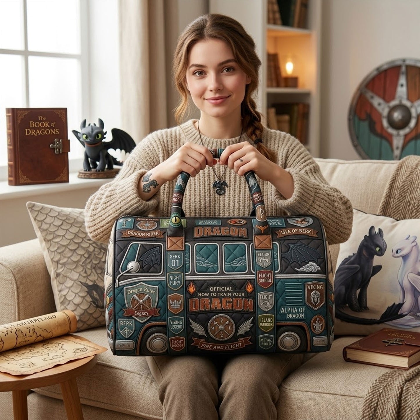 HTTYD Premium Quilted Duffle Bag TNSM