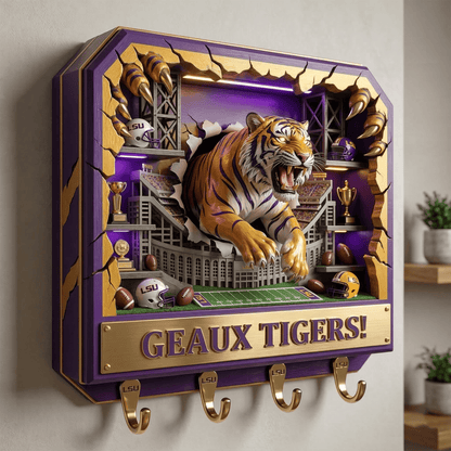 LSU WALL-MOUNTED KEY HOLDER LNTH