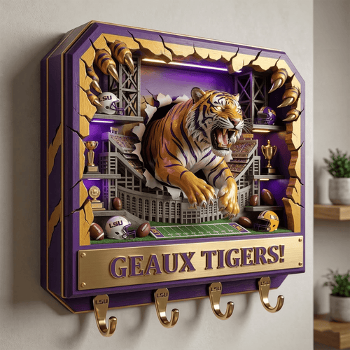 LSU WALL-MOUNTED KEY HOLDER LNTH