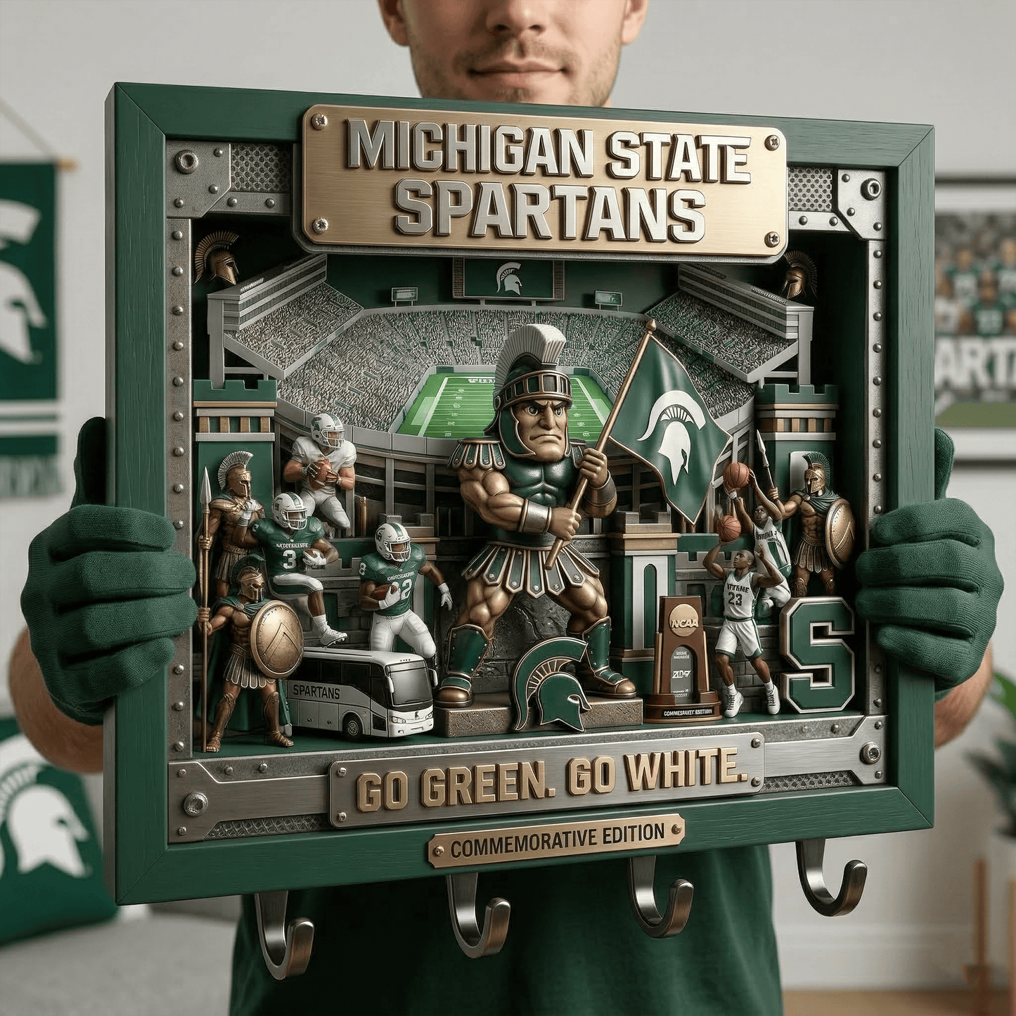 MSU WALL-MOUNTED KEY HOLDER LNTH
