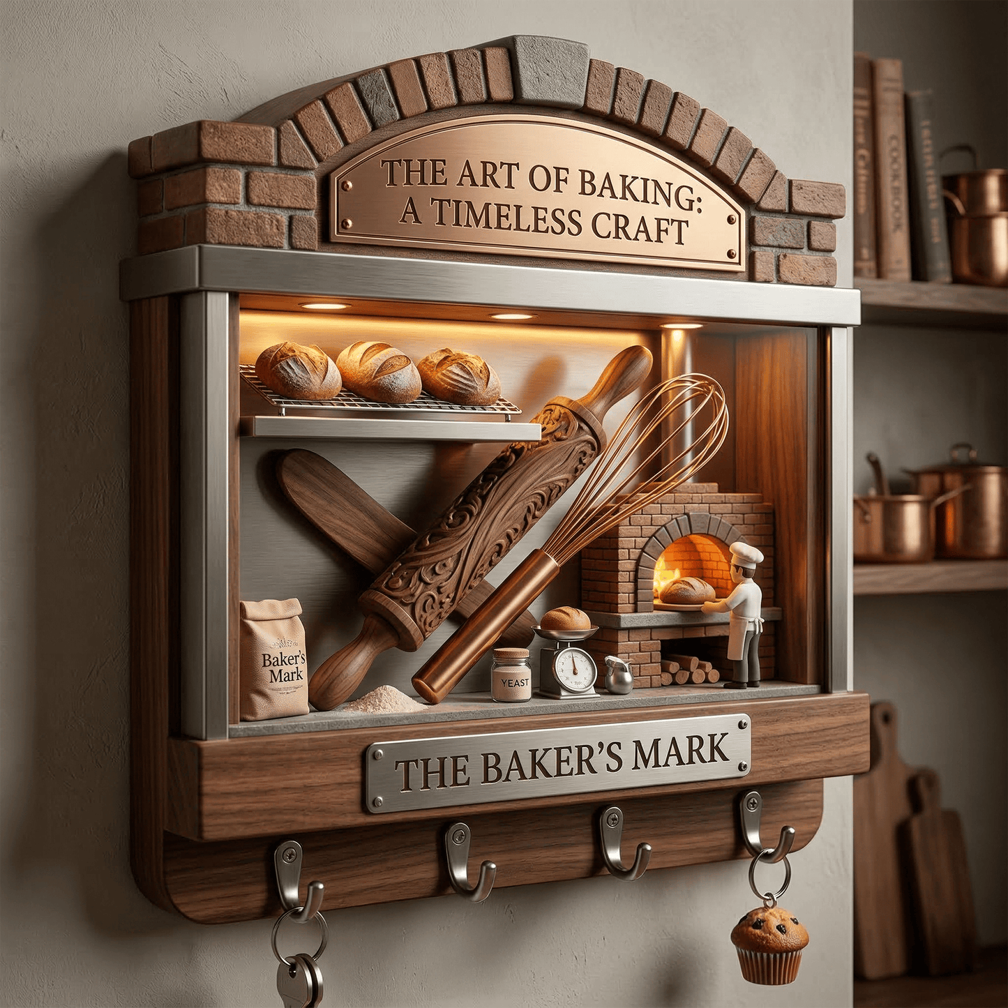BKR WALL-MOUNTED KEY HOLDER LNTH