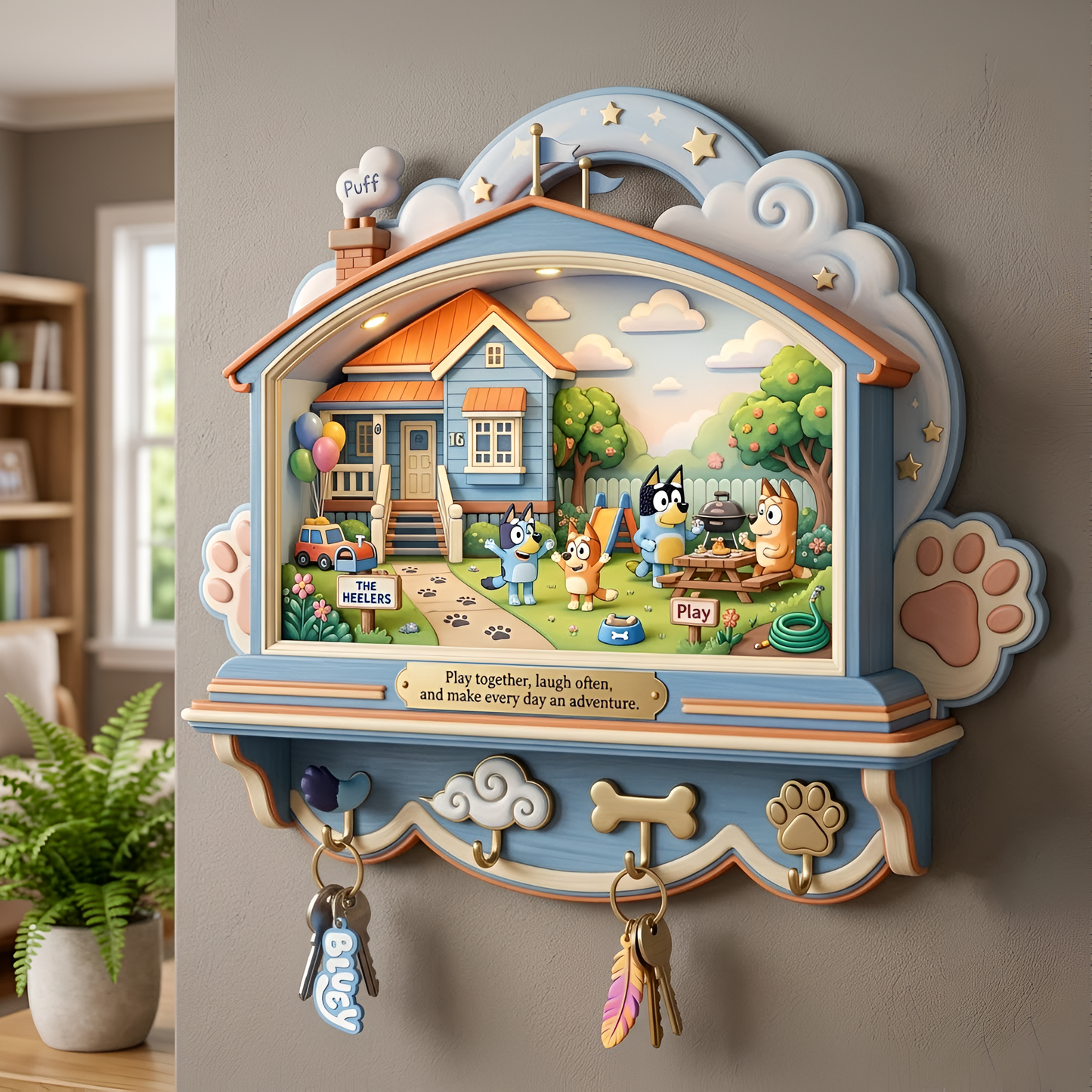 BLU WALL-MOUNTED KEY HOLDER PDL