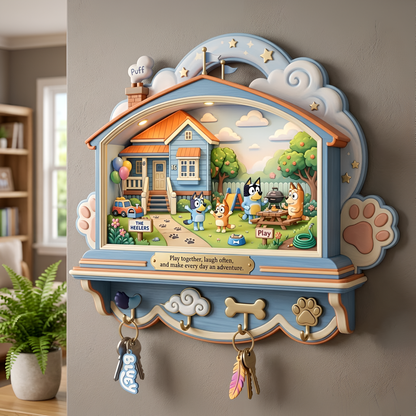 BLU WALL-MOUNTED KEY HOLDER PDL