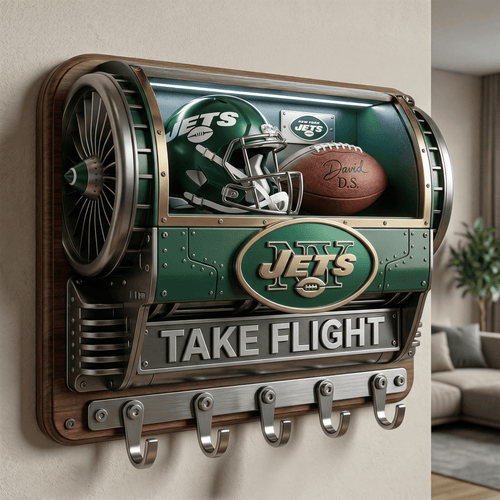NYJ WALL-MOUNTED KEY HOLDER LNTH