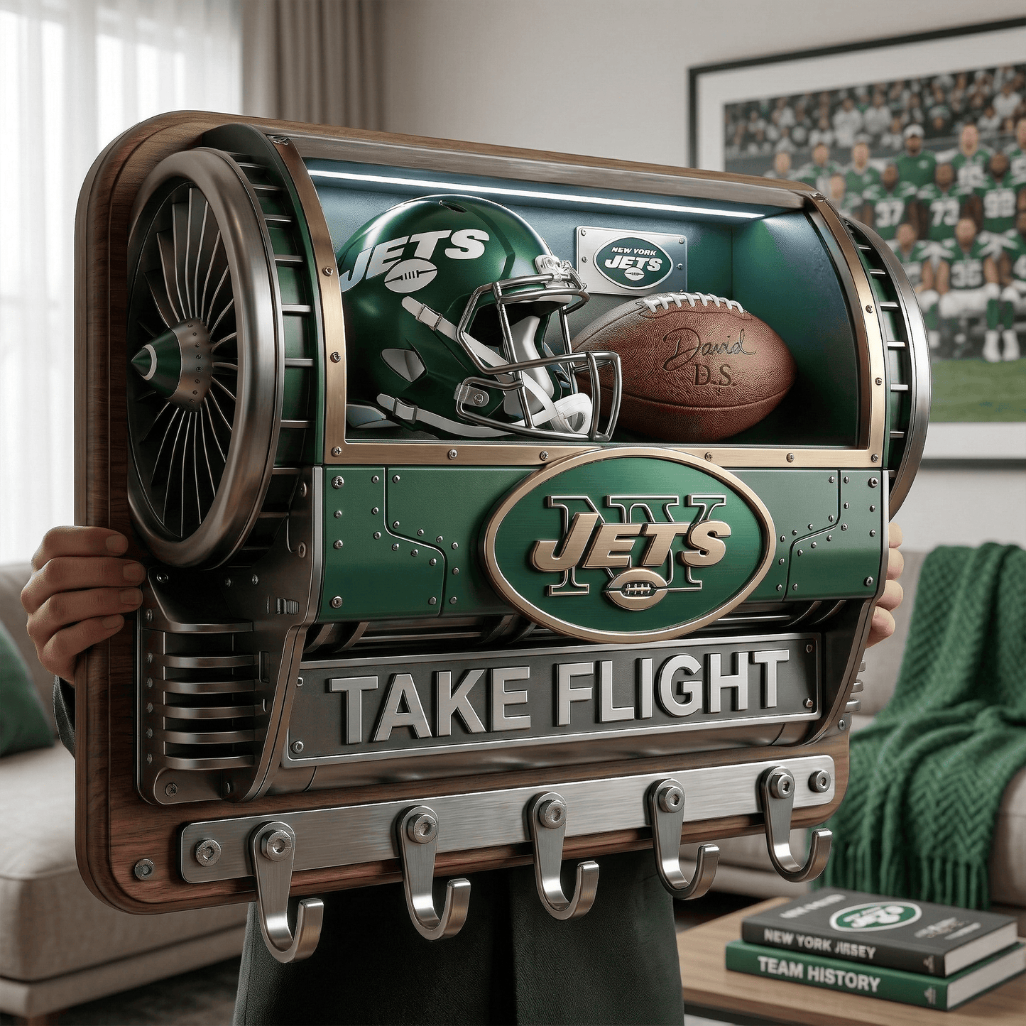 NYJ WALL-MOUNTED KEY HOLDER LNTH