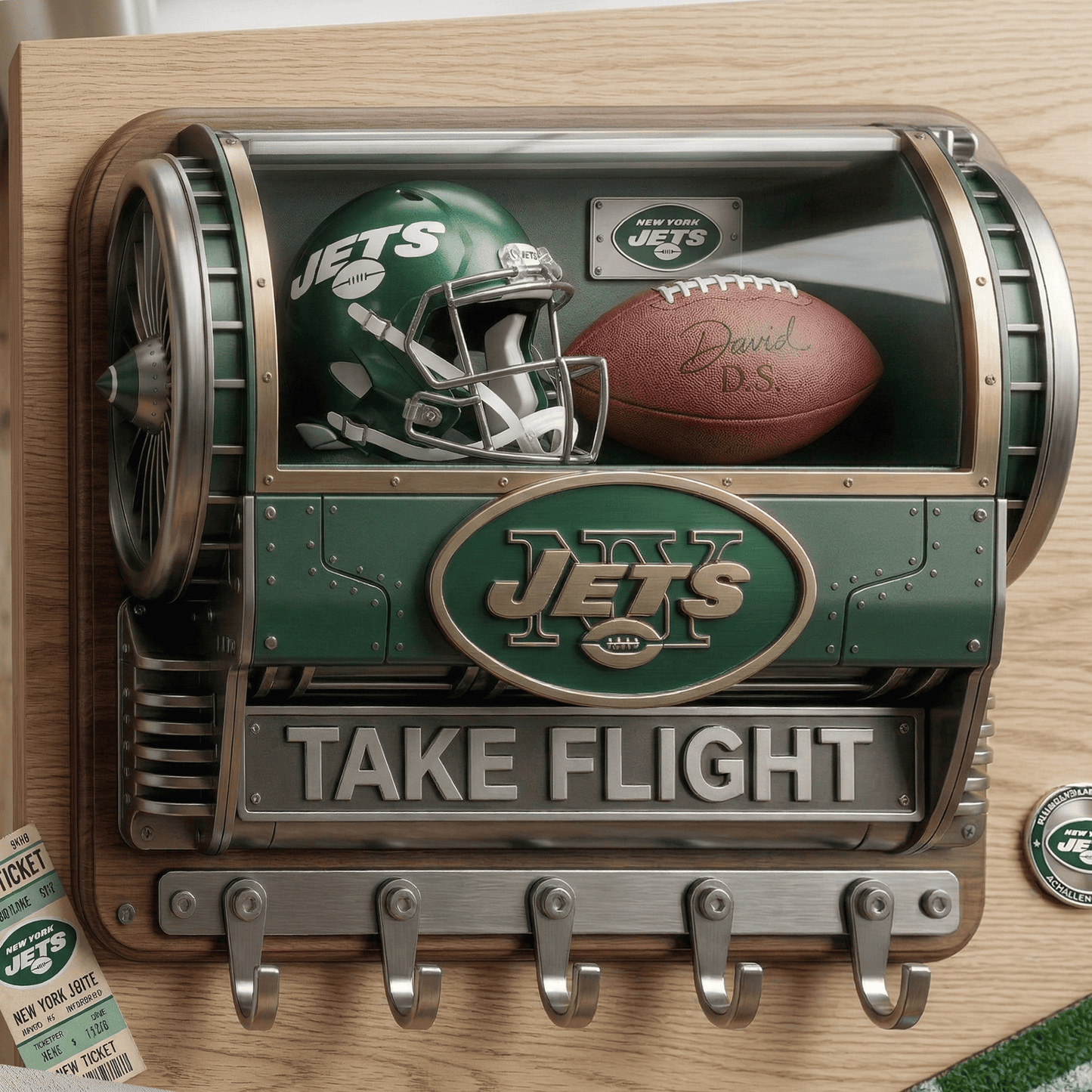 NYJ WALL-MOUNTED KEY HOLDER LNTH