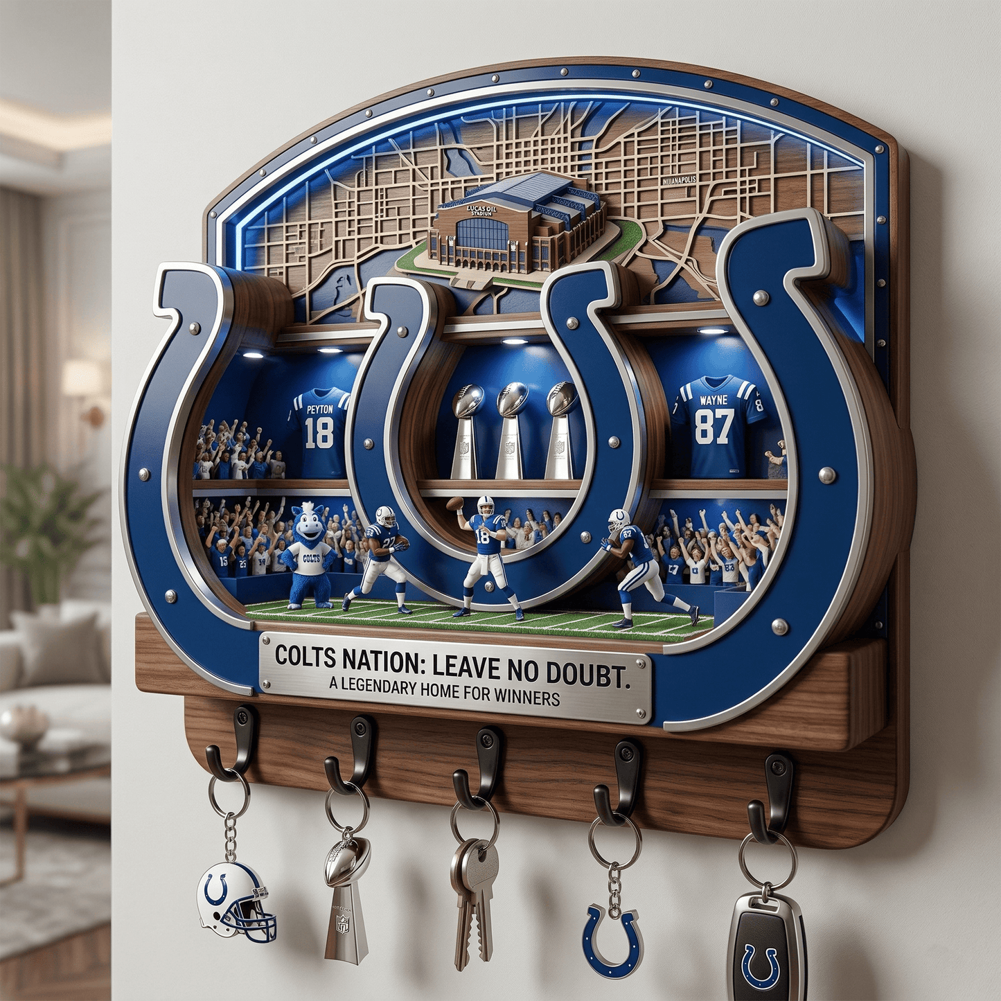 IDC WALL-MOUNTED KEY HOLDER LNTH
