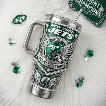 NYJ 40oz Tumbler With Handle PDL