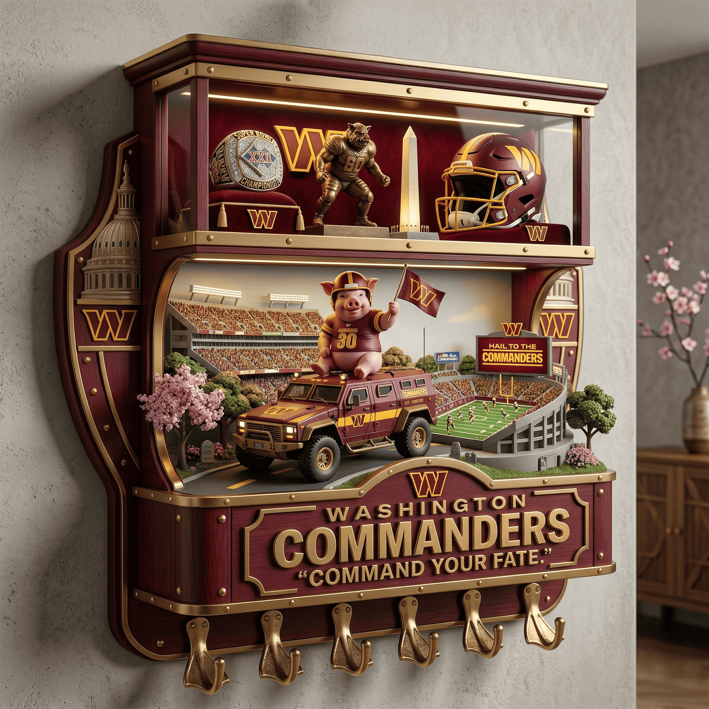 WCD WALL-MOUNTED KEY HOLDER LNTH