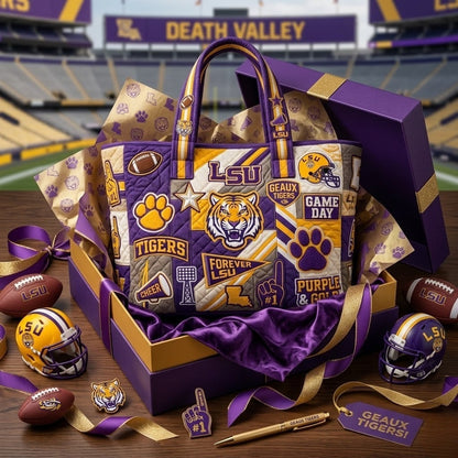LSU QUILTED TOTE BAG PDL