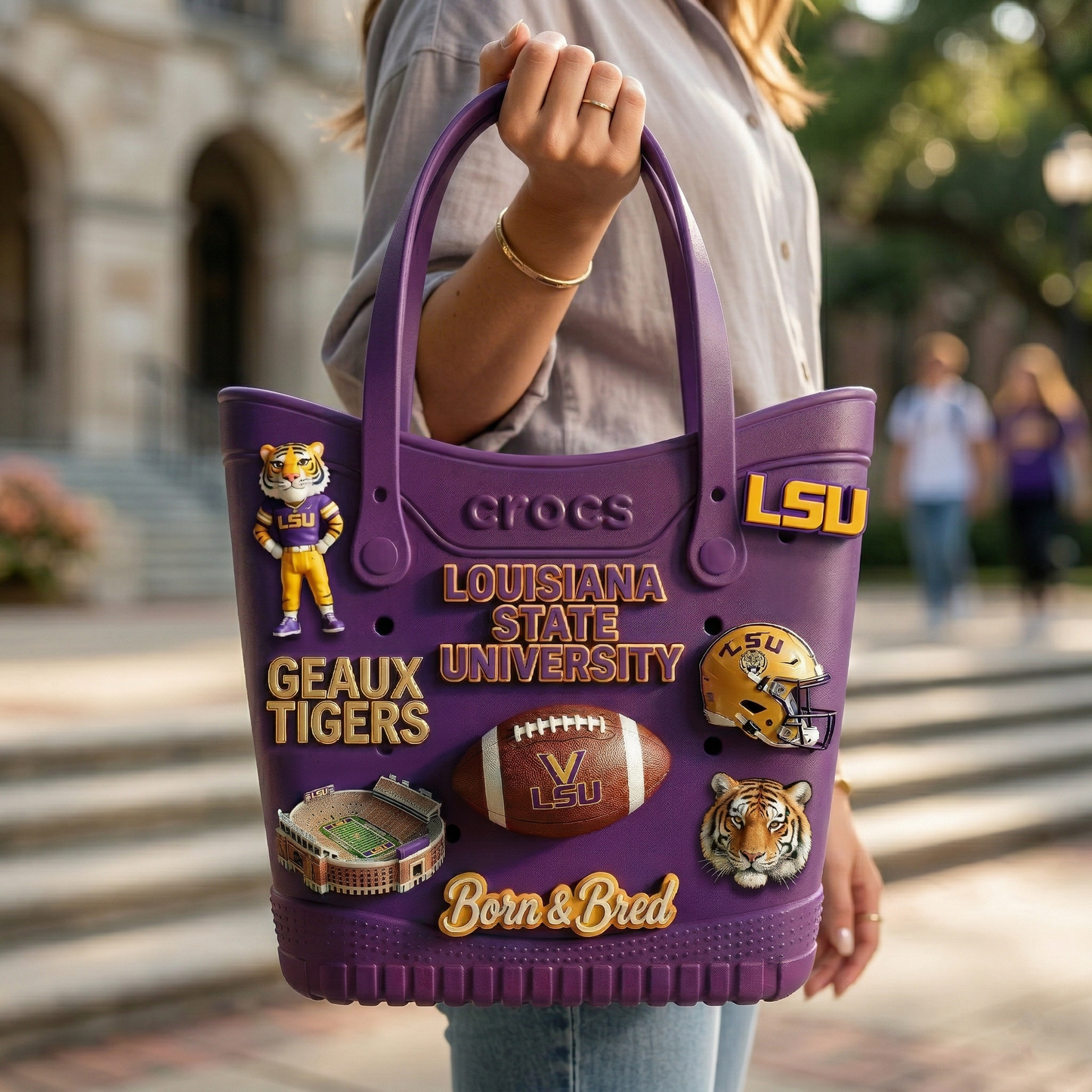 LSU Rubber Tote Bag HTTT