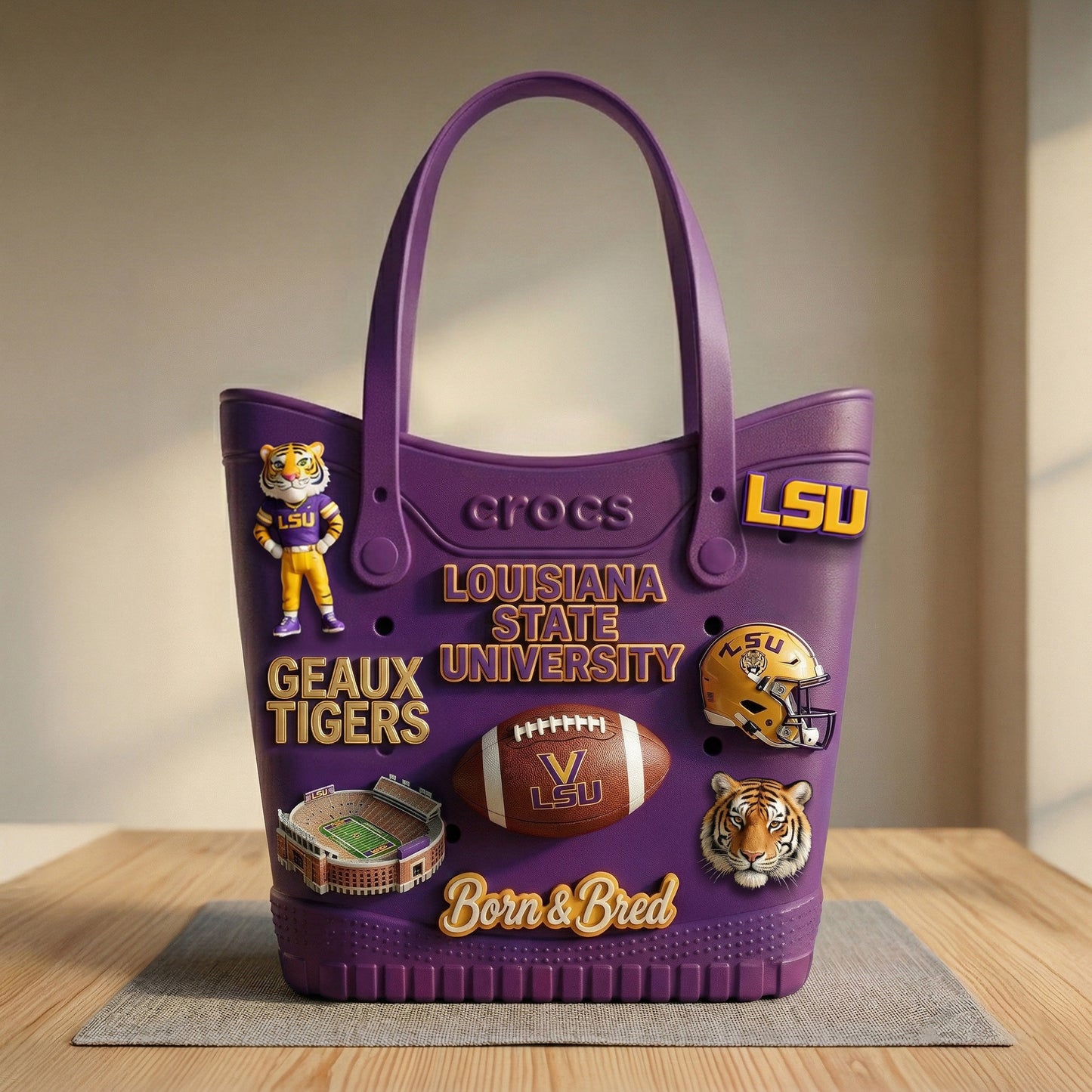 LSU Rubber Tote Bag HTTT