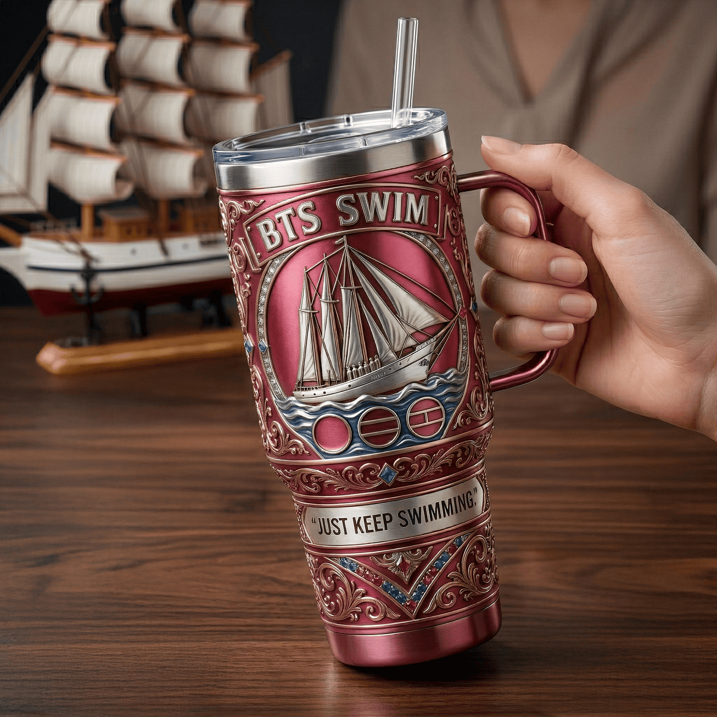 BTS 40oz Tumbler With Handle LNTH