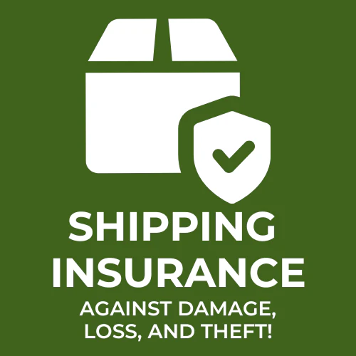Shipping insurance against damage, loss, and theft!